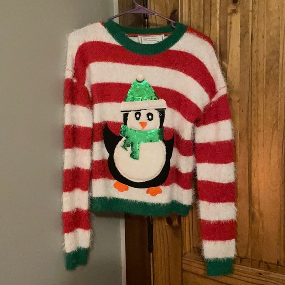 T.J.Maxx | Sweaters | Christmas Sweater Size Womens S Color Redwhitegreen  Plus Penguin | Poshmark